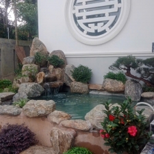 Thi công hồ cá koi 02