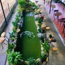 Thi công hồ cá koi 04