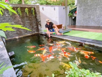 Thi công hồ cá koi 07