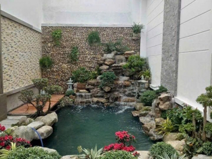 Thi công hồ cá koi 13