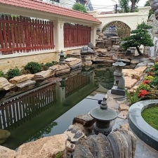 Thi công hồ cá koi 15