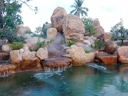 Thi công hồ cá koi 23