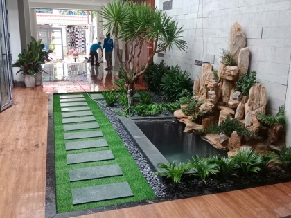 Thi công hồ cá koi 24