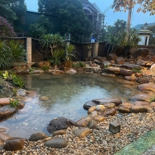 Thi công hồ cá koi trải bạt hdpe 09